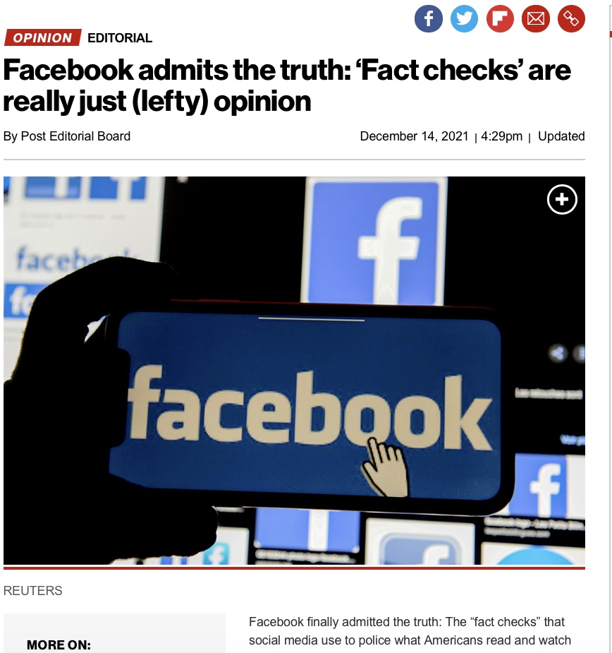 Fact checks are paid opinion