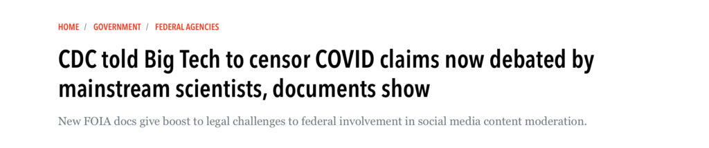 CDC censor legitimate claims
