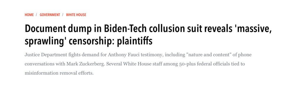 Biden - Tech collusion