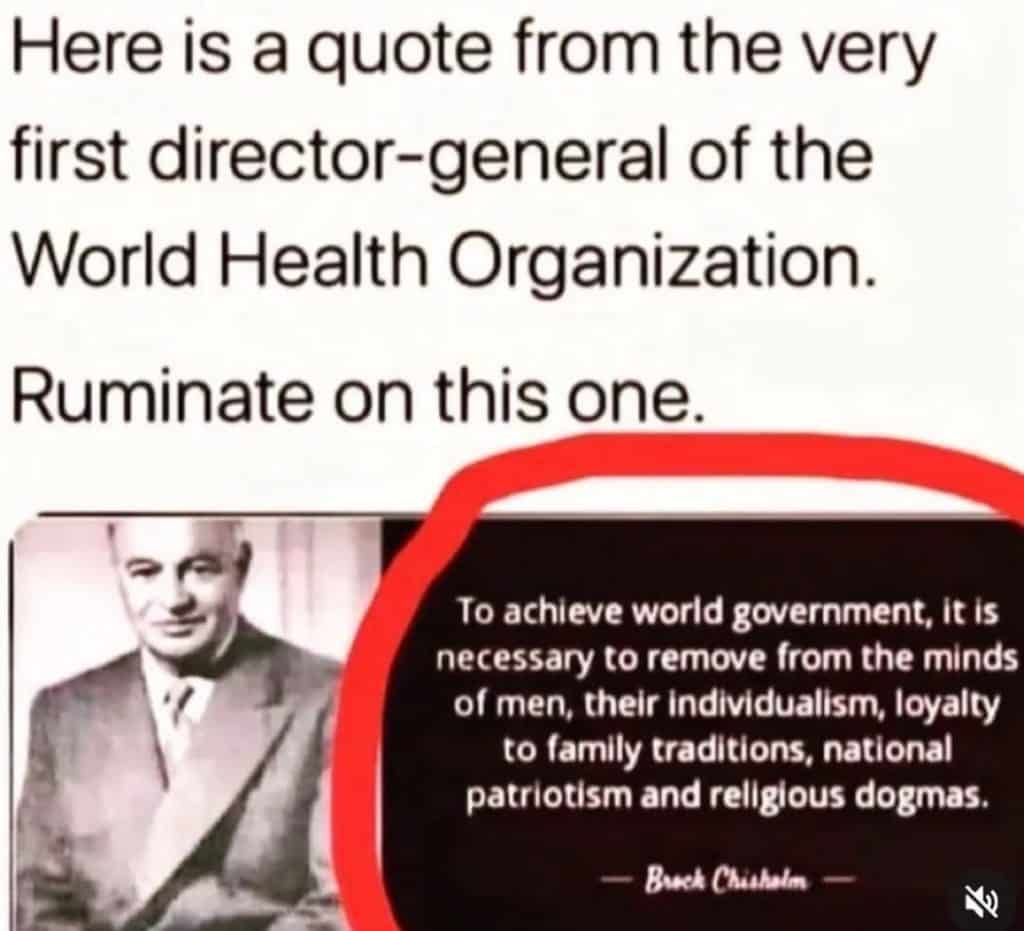 One world government agenda