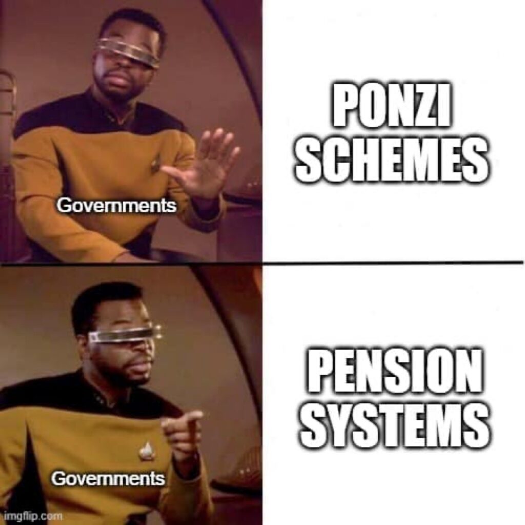 Ponzi pension schemes