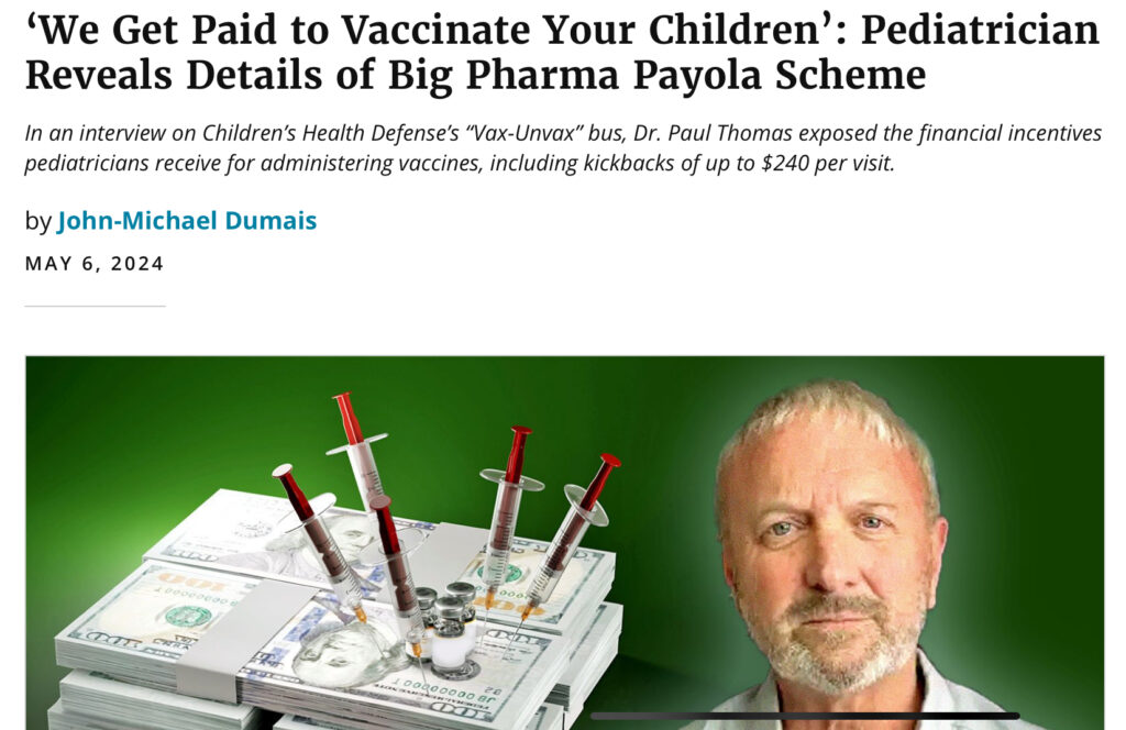 Paid to vaccinate