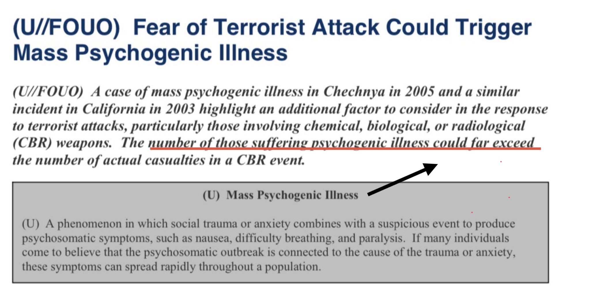 Psychogenic illness