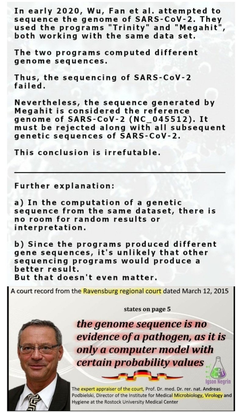 PCR test for covid was made from a computer model not a virus