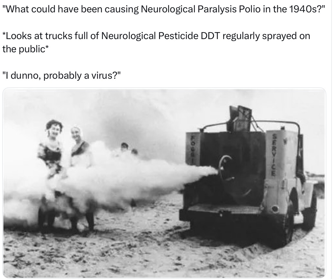 DDT poisoning was blamed on an imaginary 'polio' virus