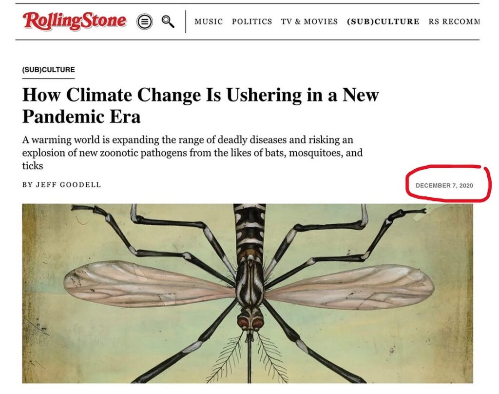 Covid origins cover up was to protect critical hidden agendas - The fraudulent narrative that the fake 'Human induced climate change' was causing more fake 'Pandemics' - & humans are to blame...